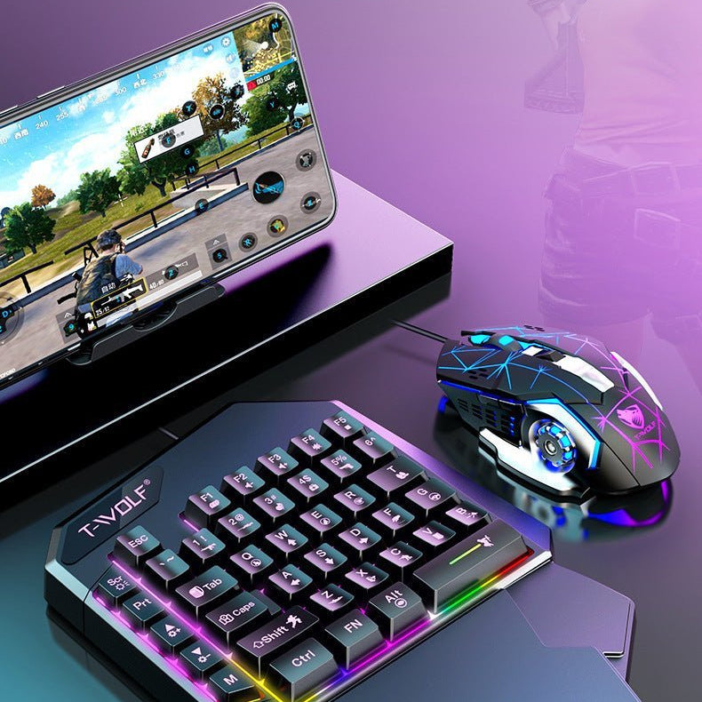 Lei Lang TF900 Single Hand Mouse Keyboard Suit